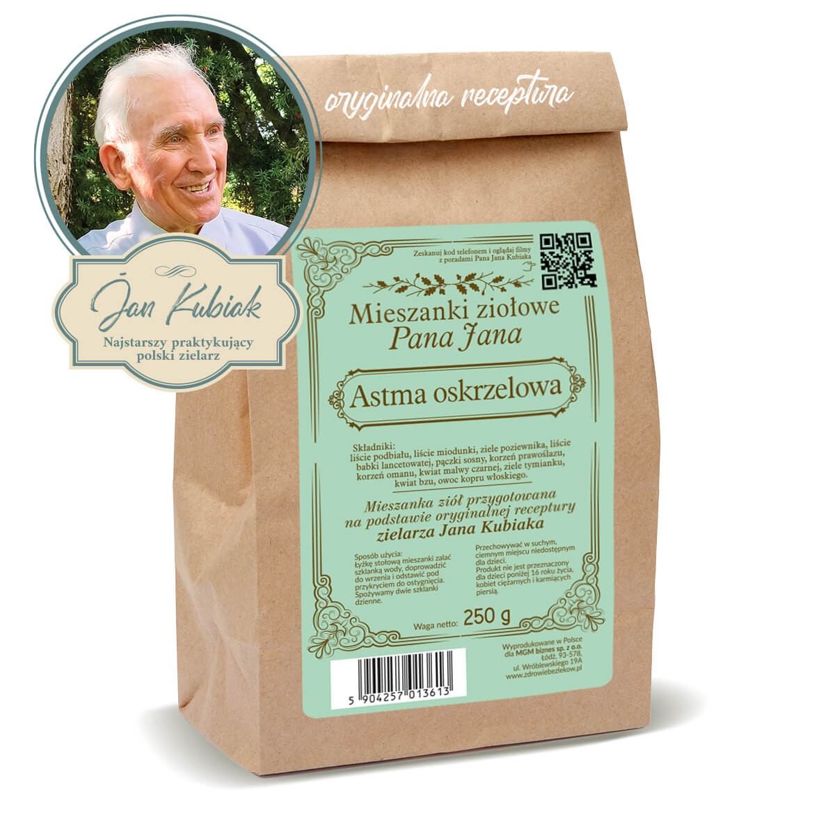 ziola-pana-jana-kubiaka-astma-250g-1.jpg Zioła Pana Jana Kubiaka - ASTMA - mieszanka ziołowa - 250g - obrazek 1