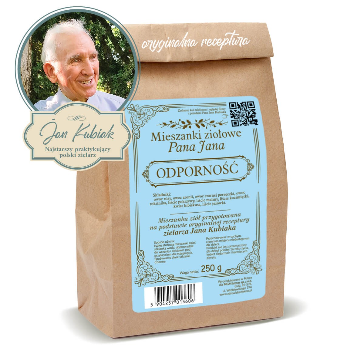 ziola-pana-jana-kubiaka-odpornosc-250g.jpg Zioła Pana Jana Kubiaka - ODPORNOŚĆ - mieszanka ziołowa - 250g - obrazek 1